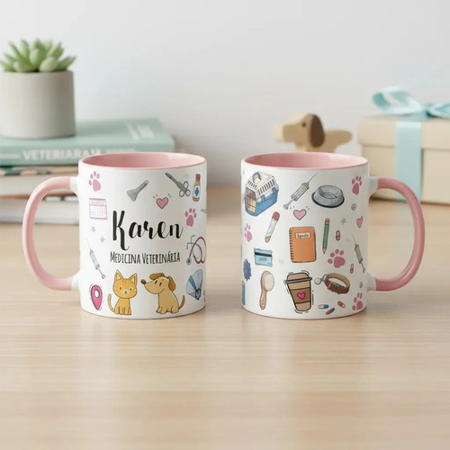 Caneca Personalizada Presente Profissão Medicina Veterinária - Profissões (Veterinária)