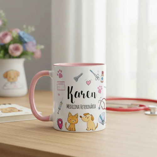 Caneca Personalizada Presente Profissão Medicina Veterinária