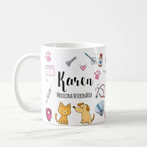 Caneca Medicina Veterinária Presente Veterinário Formatura