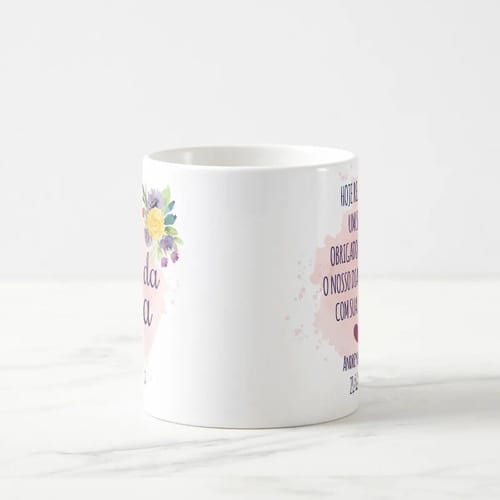 Caneca Casamento Lembrancinha Mãe da Noiva com Nomes