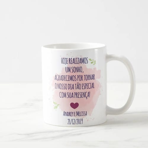 Caneca Casamento Presente Mãe do Noivo Lembrança Familia