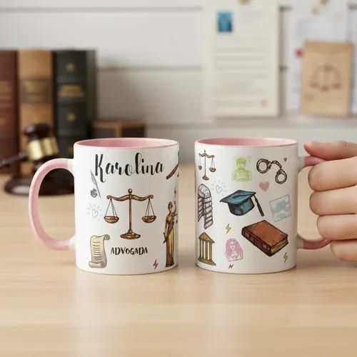 Caneca Advogada Personalizada – Presente Criativo Profissão Direito - Profissões (Advogado(a))
