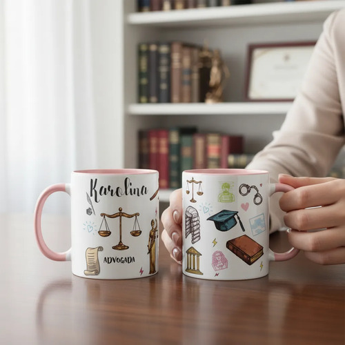 Caneca Advogada Personalizada – Presente Criativo Profissão Direito