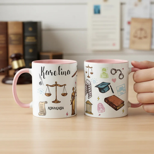 Caneca Advogada Personalizada – Presente Criativo Profissão Direito - Profissões (Advogado(a))