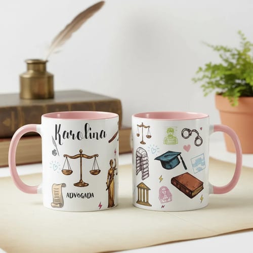 Caneca Advogada Personalizada – Presente Criativo Profissão Direito