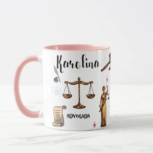 Caneca Advogada Personalizada – Presente Criativo Profissão Direito