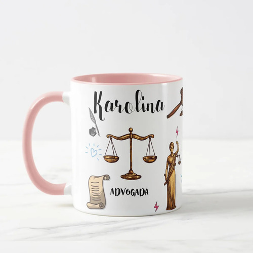 Caneca Advogada Personalizada – Presente Criativo Profissão Direito