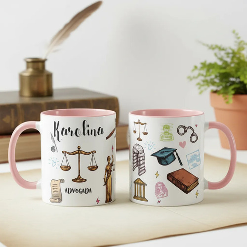 Caneca Advogada Personalizada – Presente Criativo Profissão Direito