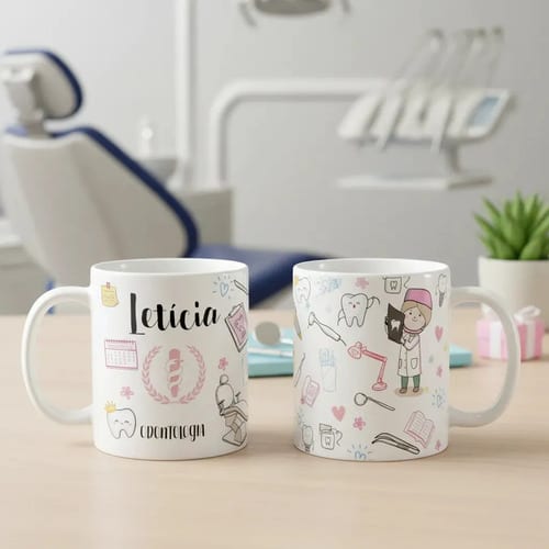 Caneca Odontologia Personalizada – Presente Criativo para Dentista - Profissões (Dentista)