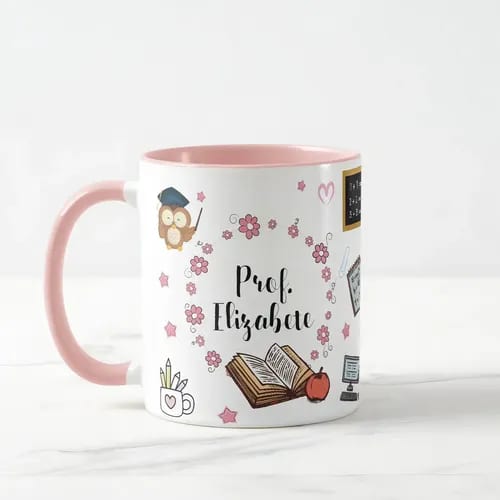 Caneca Presente Dia dos Professores Personalizada com Nome