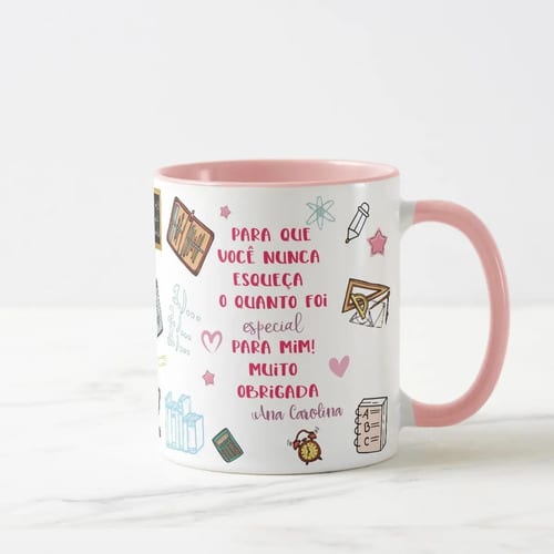 Caneca Presente Dia dos Professores Personalizada com Nome
