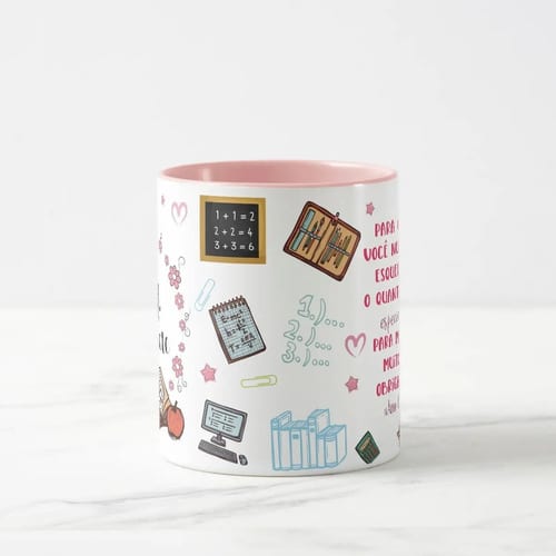 Caneca Presente Dia dos Professores Personalizada com Nome