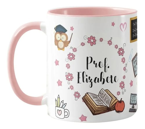 Caneca Presente Dia dos Professores Personalizada com Nome - Dia dos Professores (Professor(a))