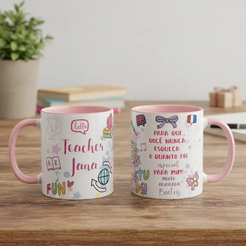 Caneca Personalizada Presente Professores - Dia dos Professores (Professor(a))