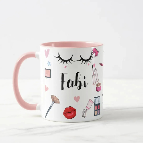 Caneca Personalizada Maquiadoras Maquilagem com o Nomes