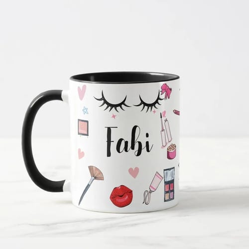 Caneca Personalizada Maquiadoras Maquilagem com o Nomes