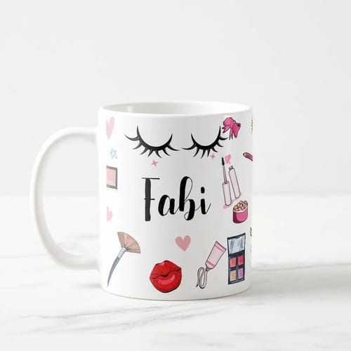 Caneca Personalizada Maquiadoras Maquilagem com o Nomes