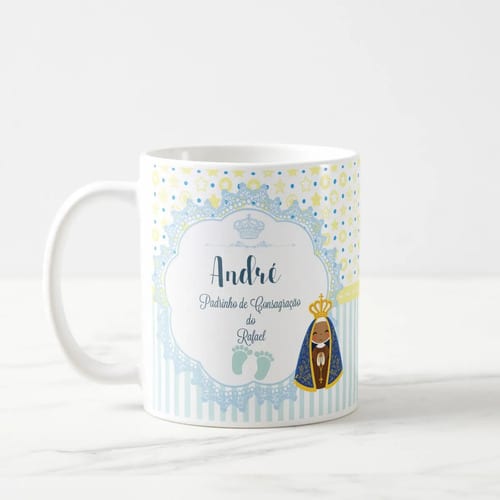 Caneca Batizado Padrinho De Consagração Presente com Nomes - Batizado (Padrinho)