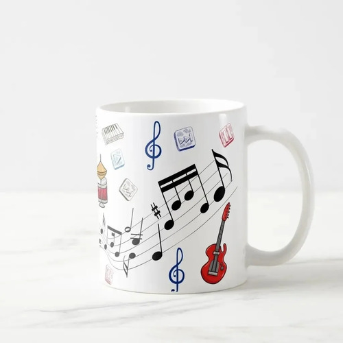 Caneca Música Presente Criativo Homem Músico com Avatar