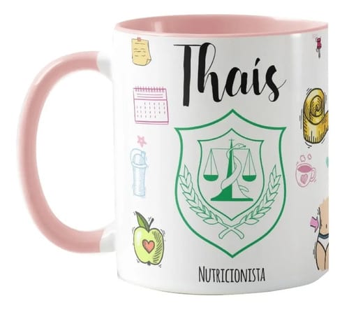 Caneca de Nutrição Profissão Presente Criativo Nutricionista - Profissões (Nutricionista)
