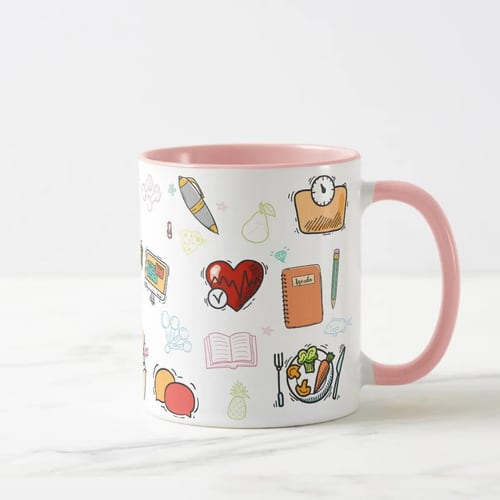 Caneca de Nutrição Profissão Presente Criativo Nutricionista