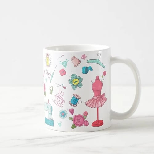Caneca Personalizada Artesã Presente Costureira com Avatar