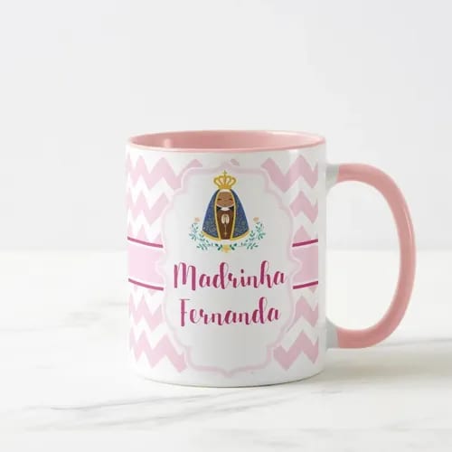 Caneca Presente Madrinha de Consagração Convite Batizado