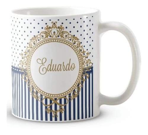 Caneca Batizado Presente Padrinho Brasão Nome Personalizado
