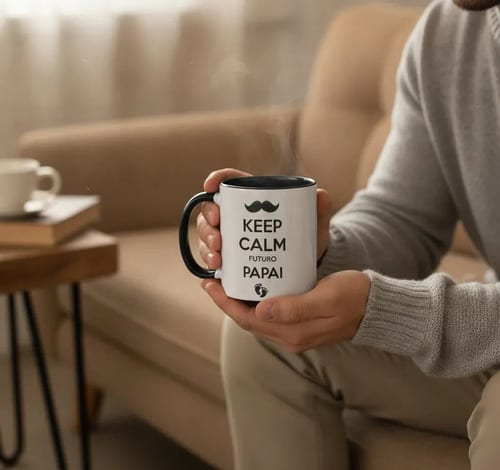 Caneca Presente Criativo Revelar Gravidez Futuro Papai