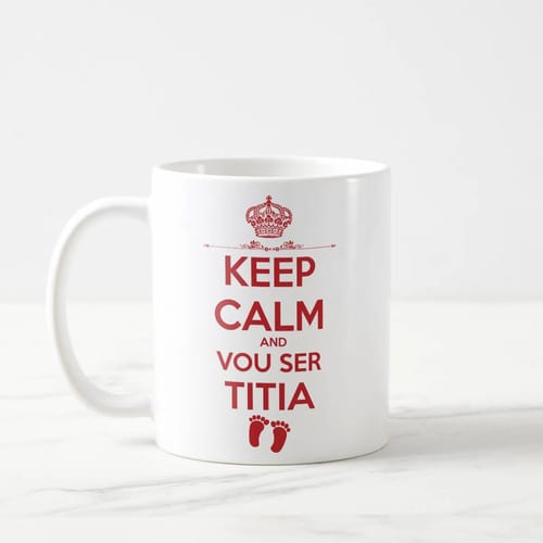 Caneca Presente para Anunciar Gravidez Futura Titia - Anúncio de Gravidez (Tia)