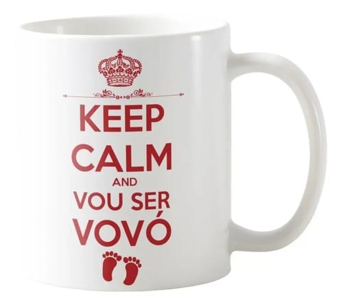 Caneca Presente Anúncio de Gravidez Futura Vovó Avó