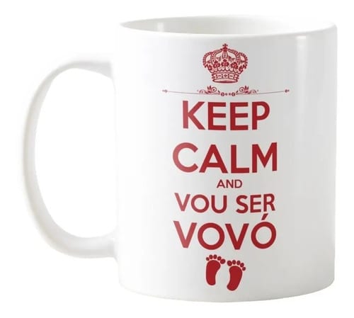 Caneca Presente Anúncio de Gravidez Futura Vovó Avó - Anúncio de Gravidez (Avó)