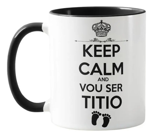 Caneca Presente Criativo para Revelar Gravidez Tio Titio - Anúncio de Gravidez (Tio)