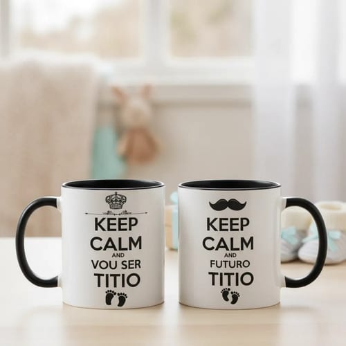 Caneca Presente Criativo para Revelar Gravidez Tio Titio