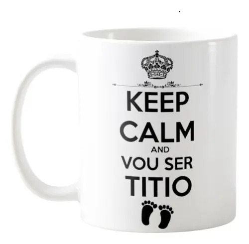 Caneca Presente Revelação de Gravidez para Futuro Titio - Anúncio de Gravidez (Tio)