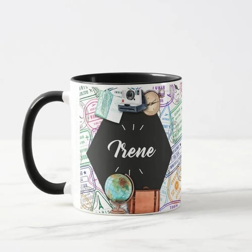 Caneca Personalizada Viajantes Viagens Passaporte Nome
