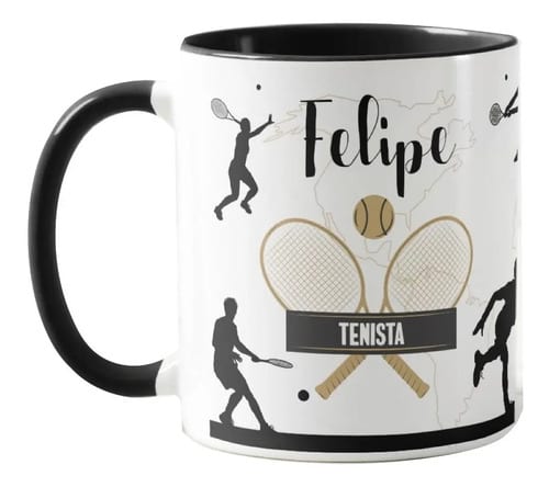 Caneca Tênis Personalizada Presente Criativo Homem Tenista - Hobbies (Esportista)