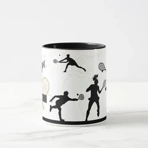 Caneca Tênis Personalizada Presente Criativo Homem Tenista