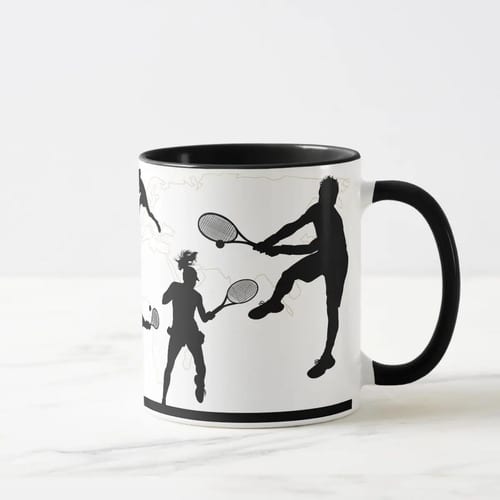 Caneca Tênis Personalizada Presente Criativo Homem Tenista