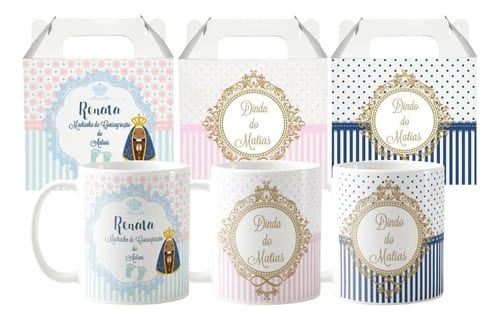 Kit 3 Canecas Batizado Padrinhos e Madrinha de Consagração - Batizado (Padrinhos e Madrinha)