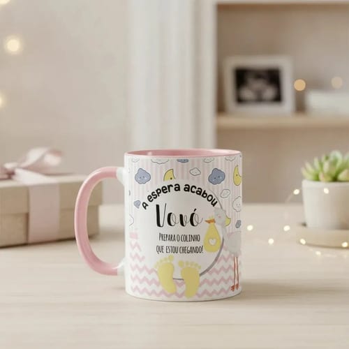 Caneca Personalizada Anúncio de Gravidez para Avó Vovó