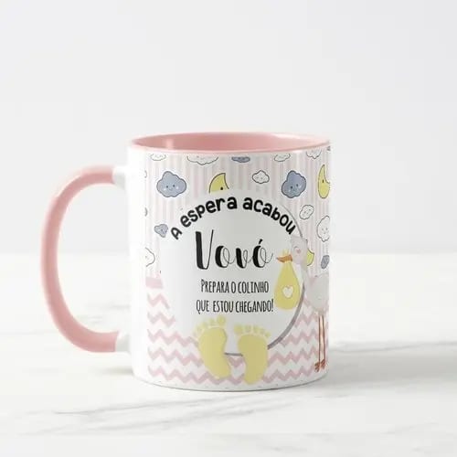 Caneca Personalizada Anúncio de Gravidez para Avó Vovó