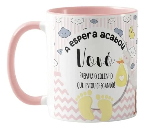 Caneca Personalizada Anúncio de Gravidez para Avó Vovó