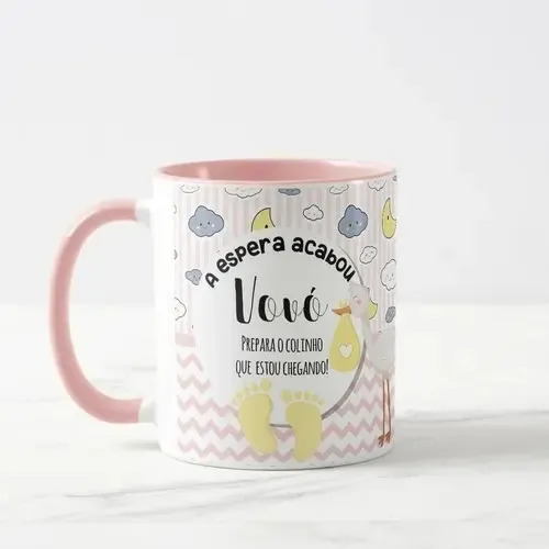 Caneca Personalizada Anúncio de Gravidez para Avó Vovó