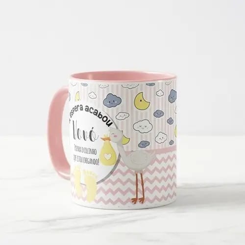 Caneca Personalizada Anúncio de Gravidez para Avó Vovó