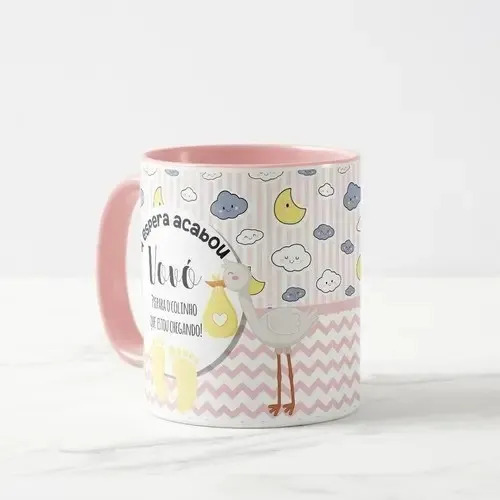 Caneca Personalizada Anúncio de Gravidez para Avó Vovó