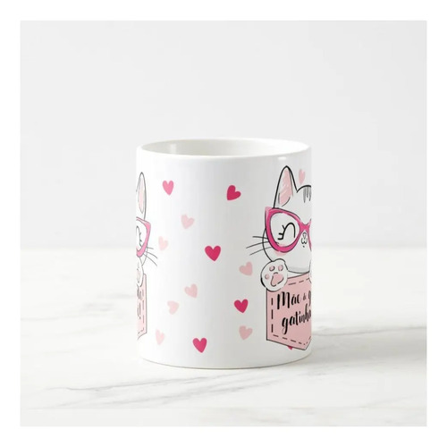 Caneca Feminina Presente Mãe de Gato Gatinha É Personalizada