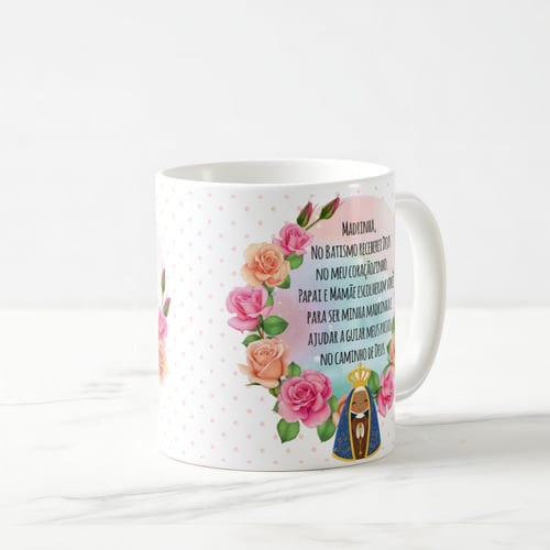 Caneca Personalizada Presente Batizado Madrinha Consagração
