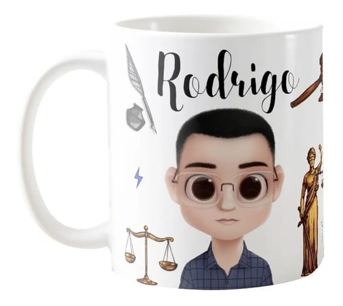 Caneca Personalizada Profissão Direito Presente Advogado - Profissões (Advogado(a))