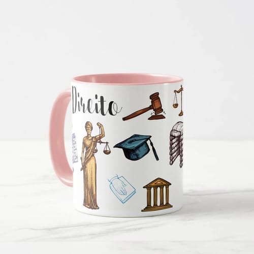 Caneca para Advogados Presente Criativo Formatura Direito